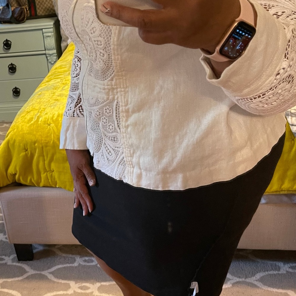 INC Linen and Lace Blazer white size 2x - Picture 4 of 4